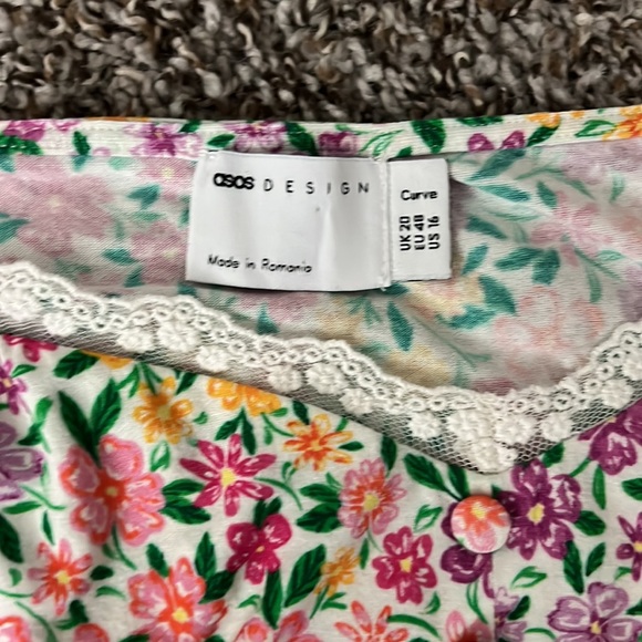 Like NWOT Floral ASOS Curve dress - Picture 2 of 8